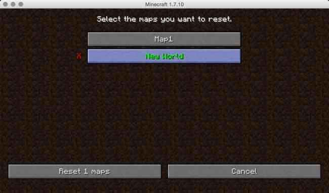 HarcoreMapReset Mod