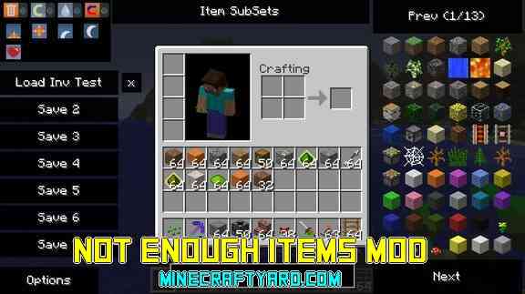 minecraft mods not enough items 1.7.10