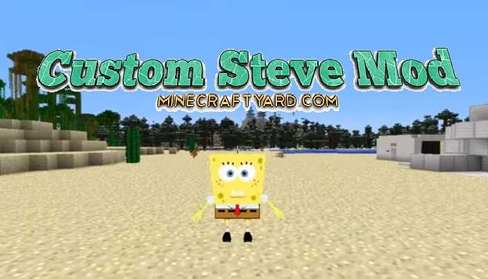Custom Steve Mod 1.19.1/1.18.2/1.17.1/1.16.5 Minecraft.