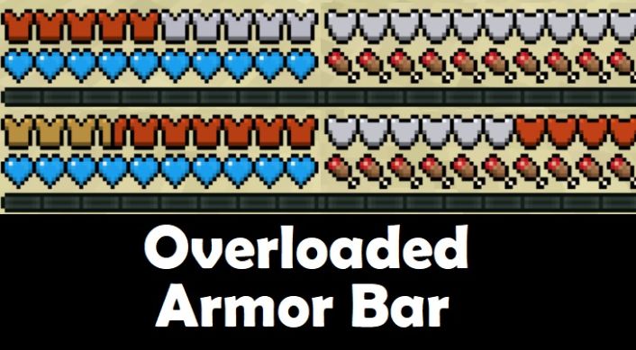 我的世界Overloaded Armor Bar护甲上限突破MOD[1.12.2-1.16.5] - 哔哩哔哩