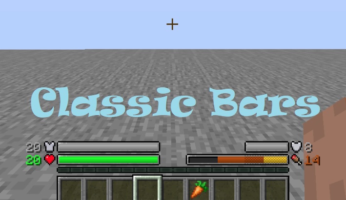 Classic Bars Mod (1.20.5 - 1.19.4 - 1.18.2 - 1.17.1) HUD Minecraft