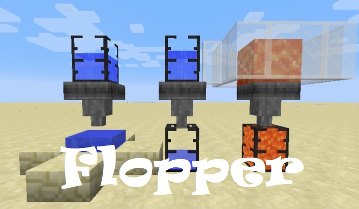 Flopper Mod (1.20.5 - 1.19.4 - 1.18.2) Fluid Hopper Minecraft